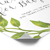 Poster Lemon Greenery Baby shower de couronne Brunch Bien (Coin)