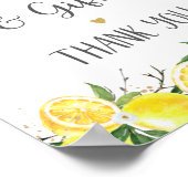 Poster Lemon Greenery Gold Cards & Gifts Bridal Shower (Coin)