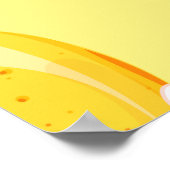 Poster Lemon Ladybug : Motif jaune tropical. (Coin)