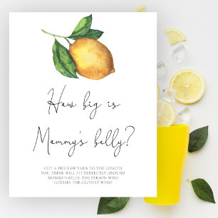 Poster Lemon Quelle taille est le jeu du ventre de maman