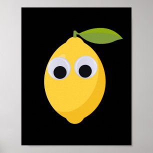 Poster Lemon, sweet fruit with googly eyes