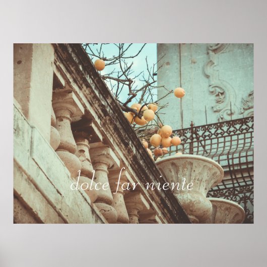 Poster Lemon Tree et bâtiments anciens (Devant)