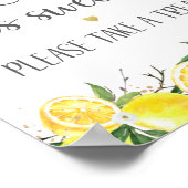 Poster Lemon Verdure Or Amour Sucré Fête de Mariage (Coin)