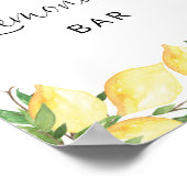 Poster Lemonade Bar Lemon Floral (Coin)