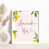 Poster Lemonade Bar rose