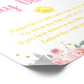 Poster Lemonade rose floral Ne pas dire jeu de bébé (Coin)