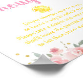 Poster Lemonade Rose Or Floral Babal Pensées de couche (Coin)