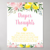 Poster Lemonade Rose Or Floral Babal Pensées de couche (Devant)