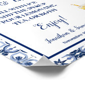 Poster Lemonade & Tea Bar Sign Blue Mediterranean (Coin)