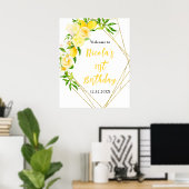 Poster Lemons and Foliage Birthday Welcome (Bureau à domicile)