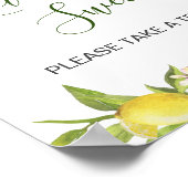 Poster Lemons Blossom Greenery Mariage Dessert Bar (Coin)