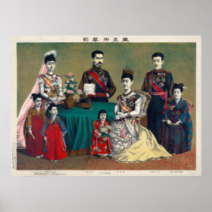 Poster L'empereur de Meiji du Japon et de la famille