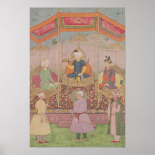 Poster L'empereur Mughal Babur et son fils Humayan