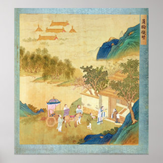 Poster L'empereur Wu Ti accueillant un homme de lettres