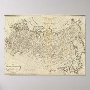 Poster L'empire russe, en Europe et Asie