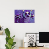 Poster lémuriens (Bureau à domicile)