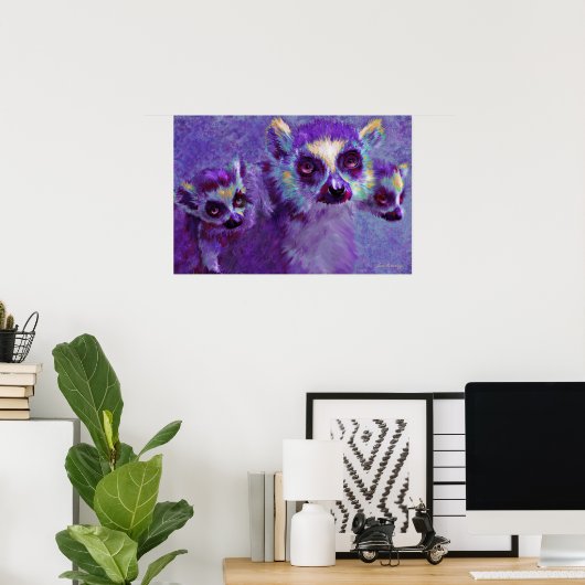 Poster lémuriens (Bureau à domicile)