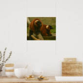 Poster Lémuriens roux en bois clair (Cuisine)