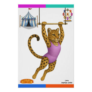 Poster Lena Léopard, artiste de trapèze