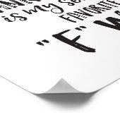 Poster L'encens franc est mon deuxième mot F préféré (Coin)