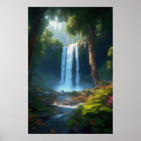 L'enchantement d'une belle cascade forestière