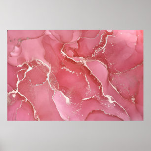 Poster L'encre d'alcool est translucide. multicolo Abstra