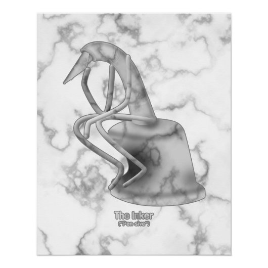 Poster L'encreur ("stylo") - (Devant)