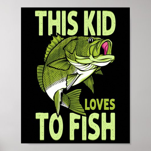 Poster L'enfant adore pêcher l'enfant pêcheur (Devant)