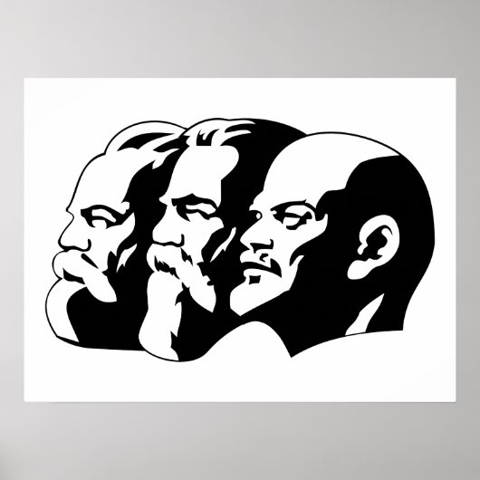 Poster Lenin, Marx, Engels, Soviet Union, Communism (Devant)