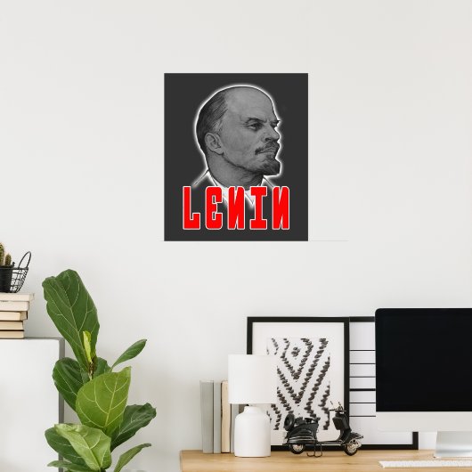 Poster lenin profiel (Thuiskantoor)