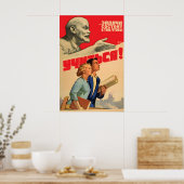 Poster Lenin Soviet Propaganda Poster, CCCP Communism (Cuisine)