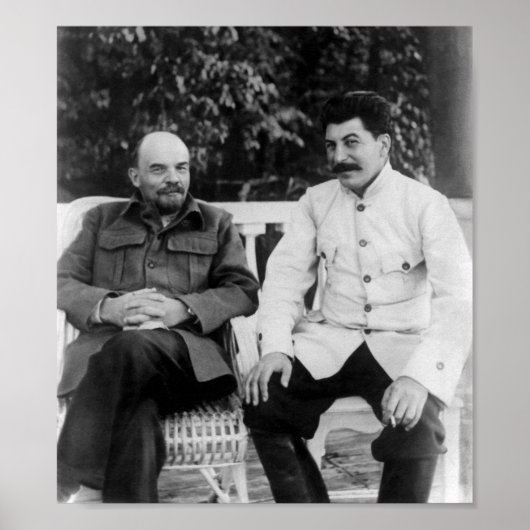 Poster Lénine et Joseph Staline - Gorki - 1922 (Devant)