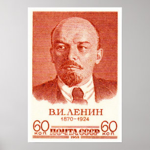 Poster Lénine rouge