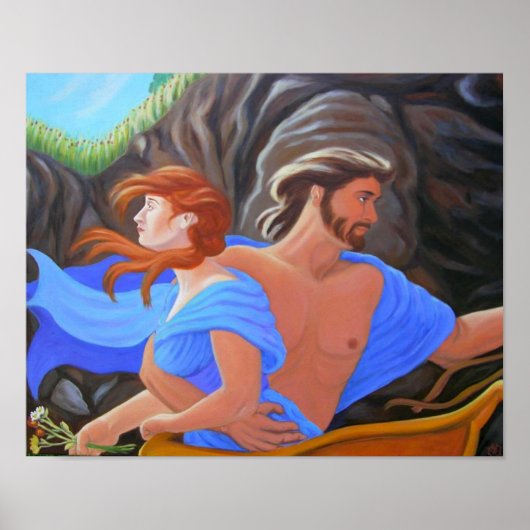 Poster L'enlèvement de Persephone - Hadès et Persephone (Devant)
