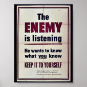 Poster L'ennemi écoute (Devant)