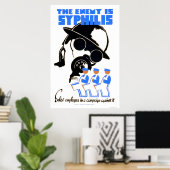 Poster L'ennemi est la syphilis 1938 WPA (Bureau à domicile)