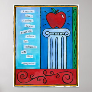 Poster L'enseignant affecte l'éternité de l'impression