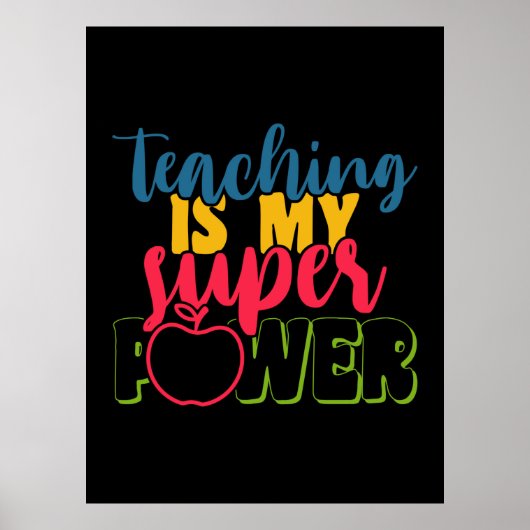 Poster L'enseignement de jour de l'enseignant est ma supe (Devant)