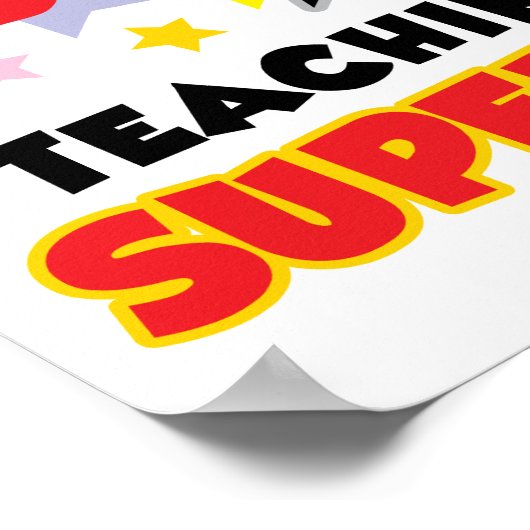 Poster L'enseignement est ma superpuissance (Coin)