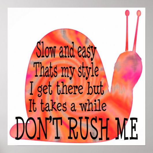 Poster lent et facile (Devant)