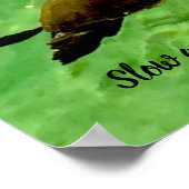 Poster Lente et régulière gagne la course (Coin)