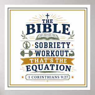 Poster L'entraînement de sobriété biblique qui est l'équa