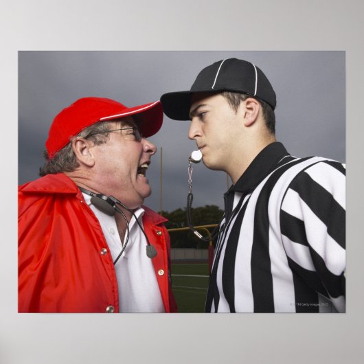 Poster L'entraîneur crie à l'arbitre (Devant)