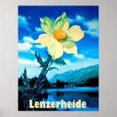 Poster Lenzerheide, Suisse, fleur d'été sur le lac (Devant)