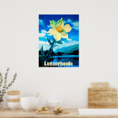 Poster Lenzerheide, Suisse, fleur d'été sur le lac (Cuisine)