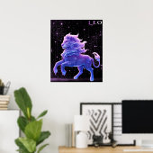 Poster Léo céleste – Art d'astrologie (Bureau à domicile)