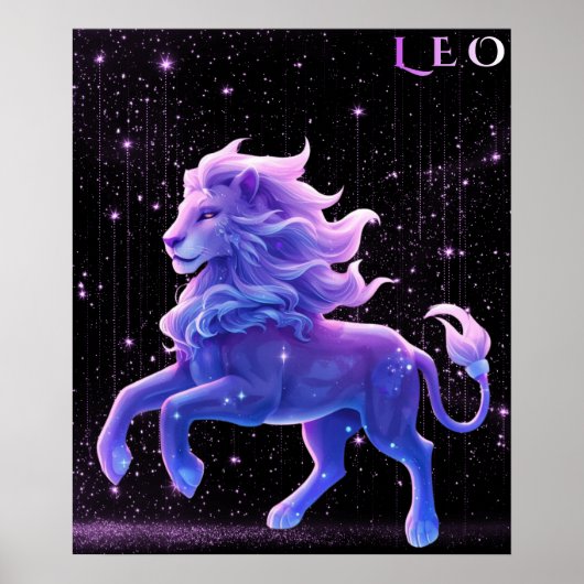 Poster Léo céleste – Art d'astrologie (Devant)