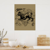 Poster Leo Constellation Hevelius 1690 July23 - August 22 (Cuisine)