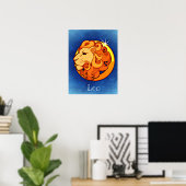Poster Leo en bleu (Bureau à domicile)