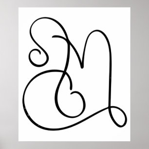 Poster Leo Et Capricorne Beaux Entrelacés Zodiac